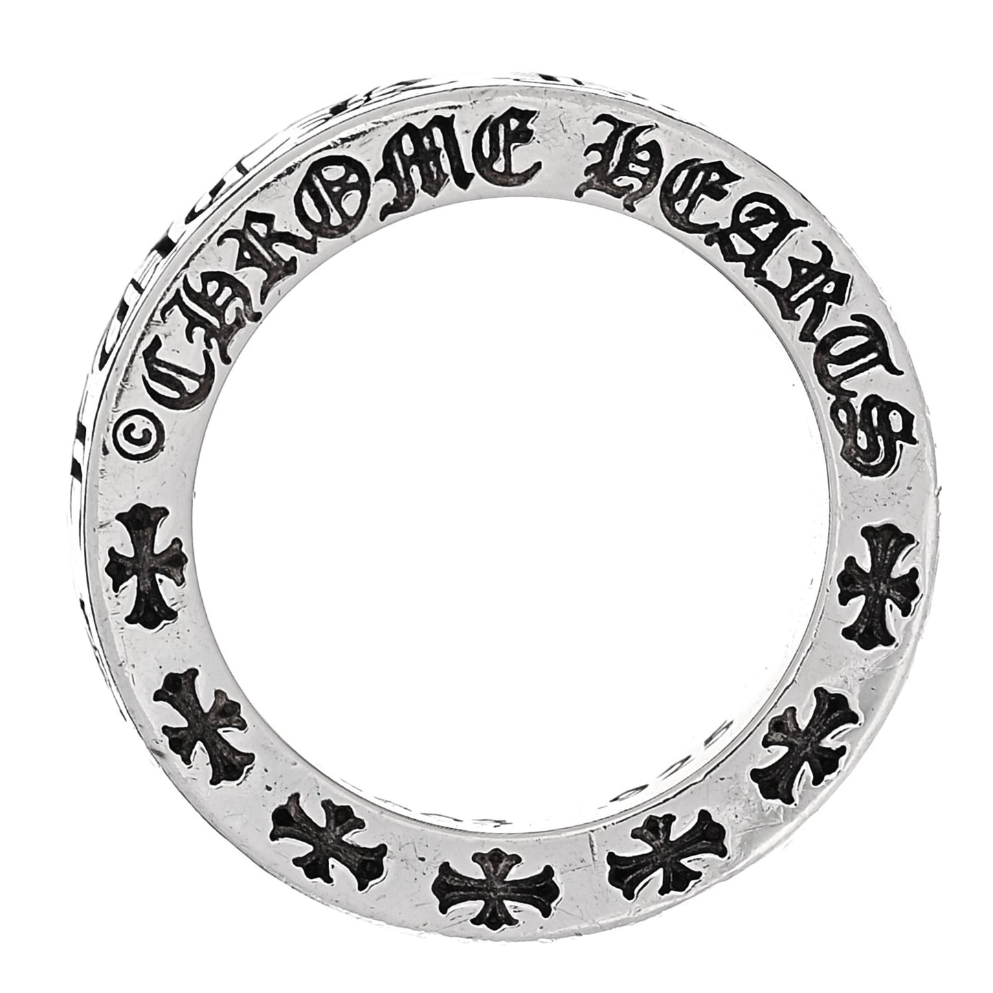 Sterling Silver Cross Fck You Spacer Ring 48 4.5