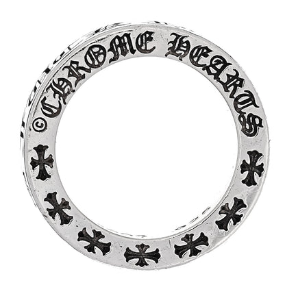 Chrome Hearts Sterling Silver Cross Fck You Spacer Ring 48 4.5 4 of 5