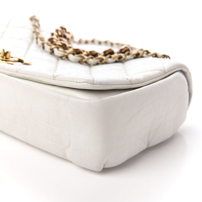 Chanel Aged Calfskin Quilted Small Pondichery Flap White 7 of 10