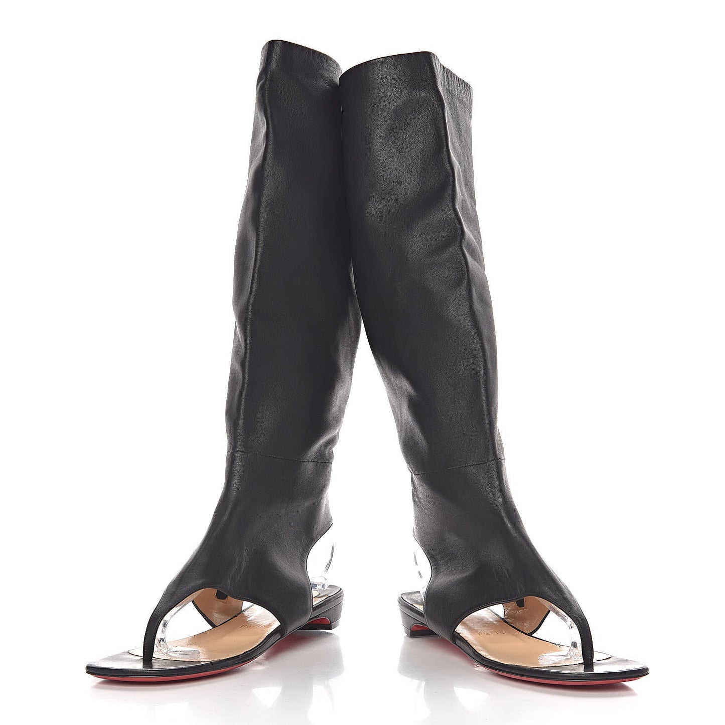 Calfskin From Sand Flat Sandals 38 Black
