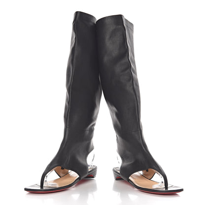 Christian Louboutin Calfskin From Sand Flat Sandals 38 Black 6 of 10