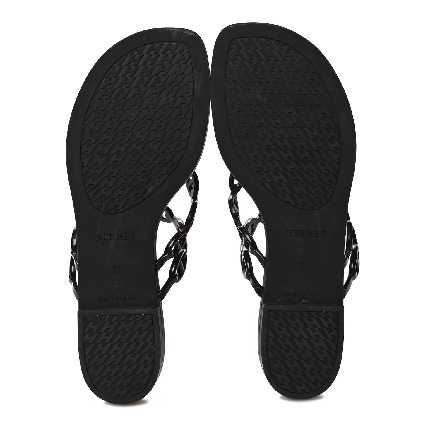 Rubber Chaine d'Ancre Island Sandals 37 Black