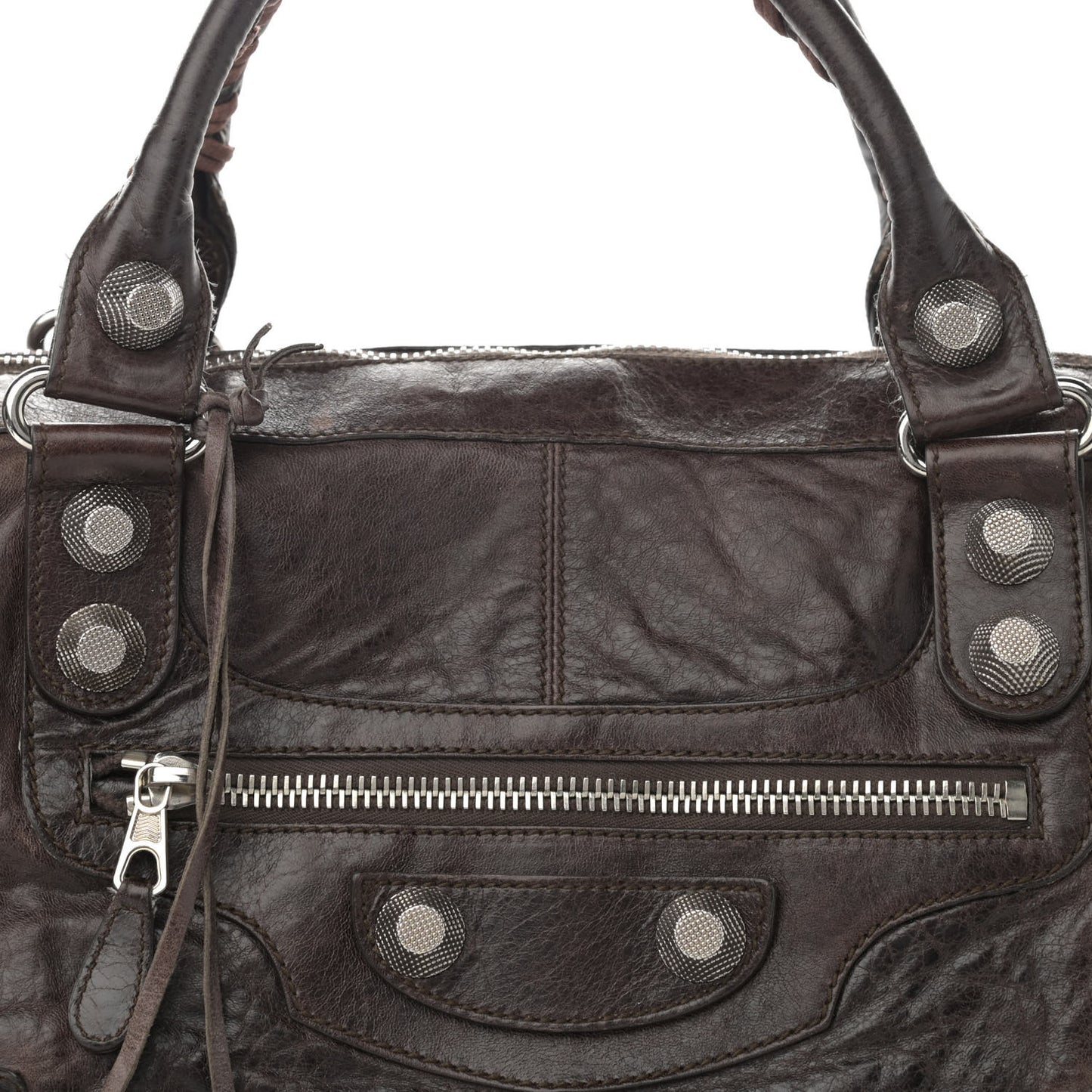 Agneau Giant 21 Silver Hardware Work Charbon