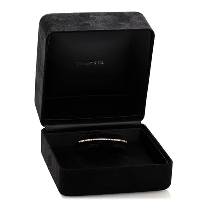 Tiffany 18K Rose Gold Diamond Metro Hinged Bangle Bracelet 5 of 5