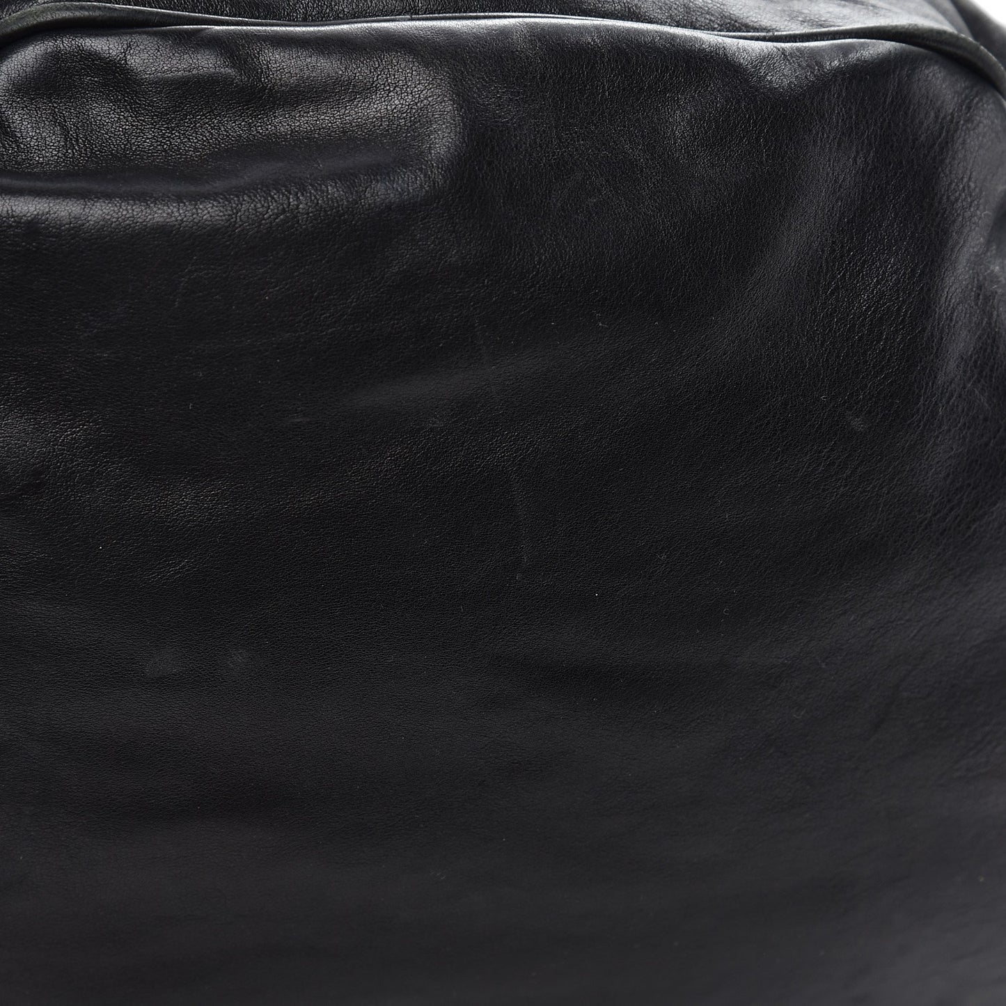 Lambskin Large Rock and Chain Hobo Black