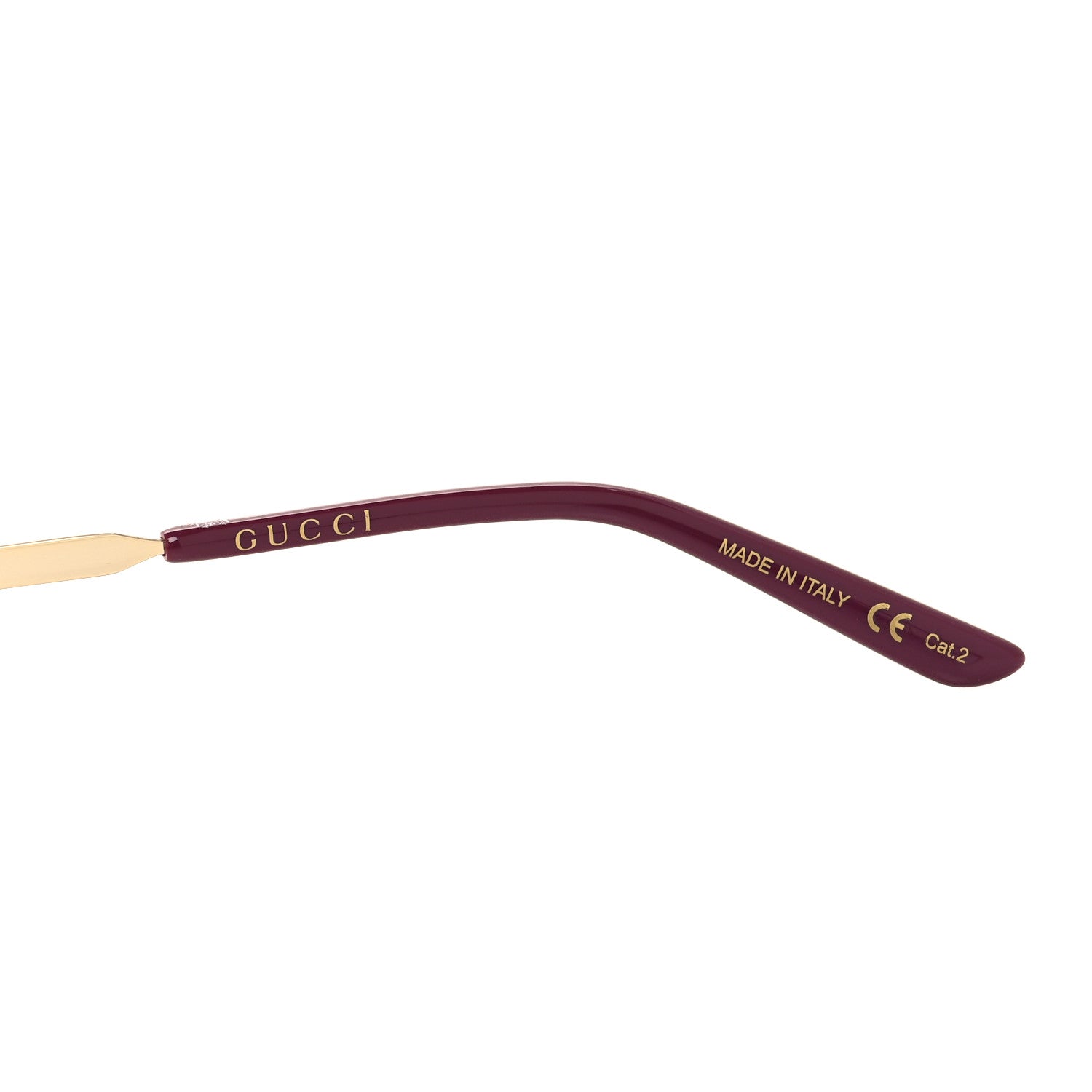Gucci Cat Eye Logo Sunglasses GG0803S Gold 5 of 8