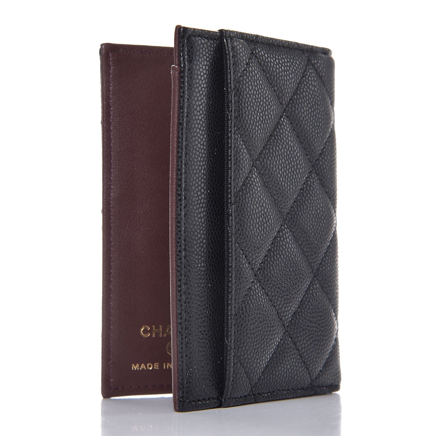 Chanel Caviar Quilted Card Holder Wallet Black 3 of 8