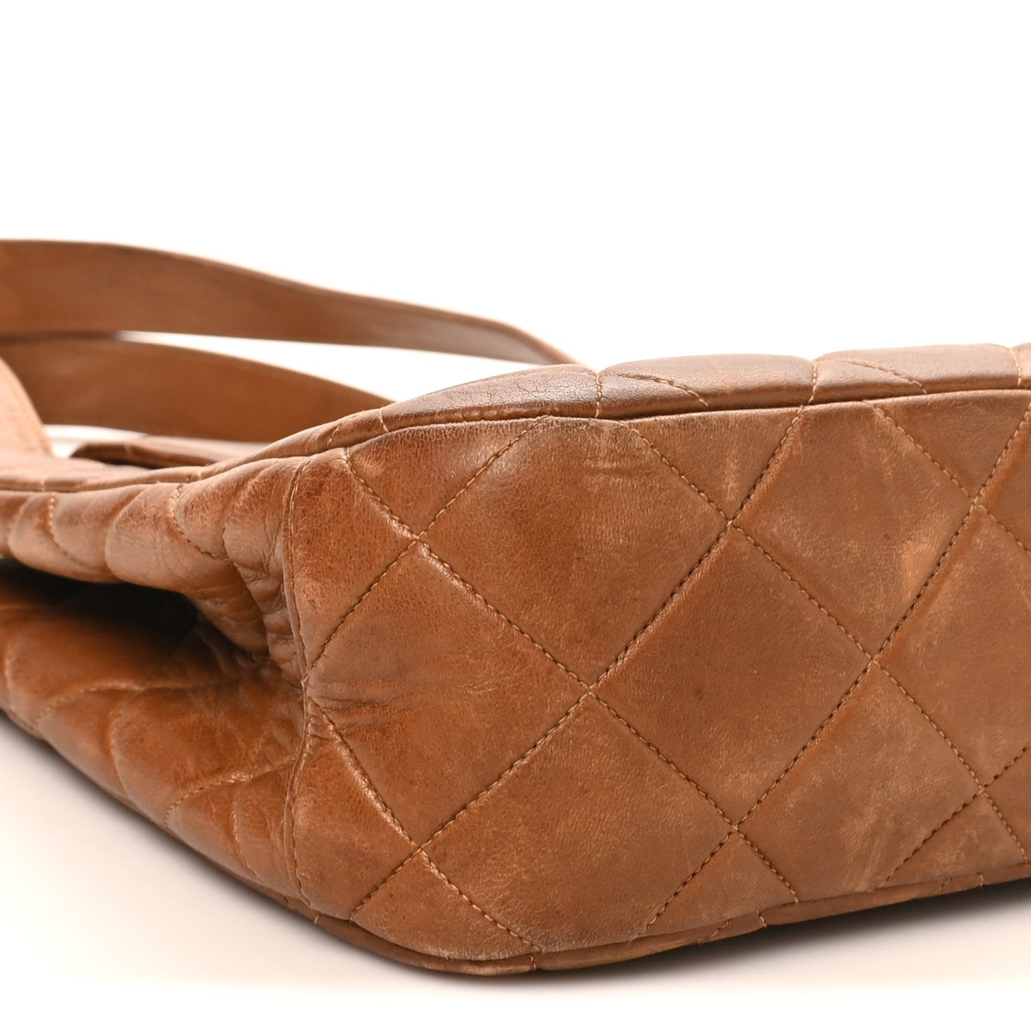 Chanel Lambskin Quilted Shoulder Bag Brown 9 of 10