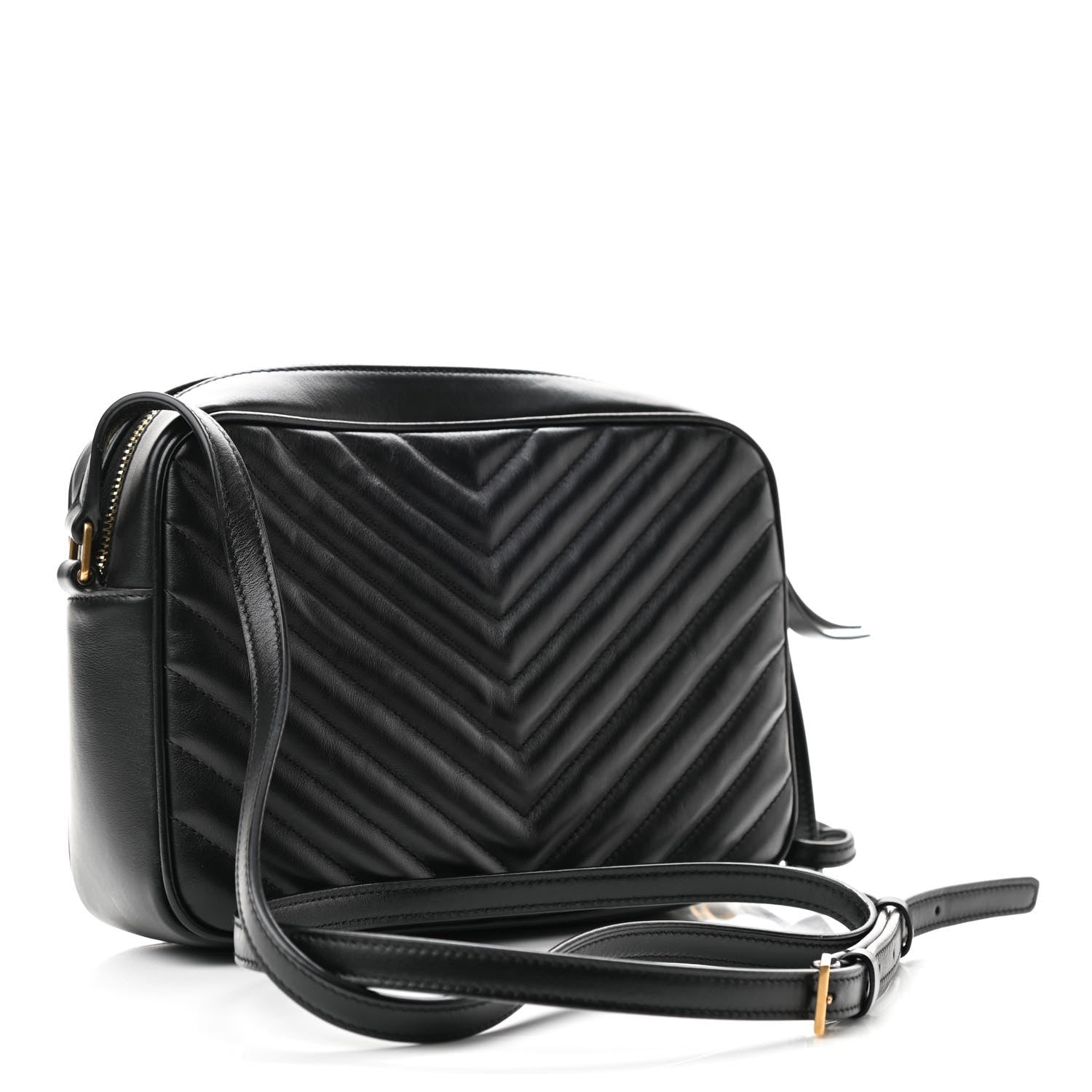 Saint Laurent Calfskin Matelasse Monogram Lou Camera Bag Black 3 of 10
