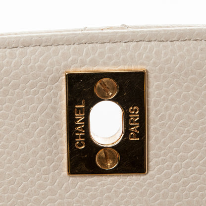 Chanel Caviar Quilted Small Single Flap White 6 of 9