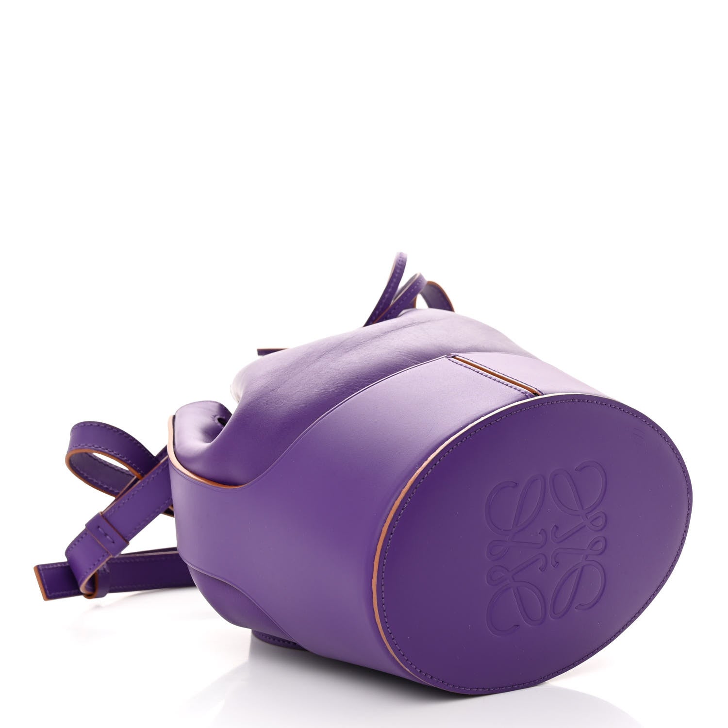 Loewe Calfskin Small Balloon Bucket Bag Purple Cognac 4 of 10