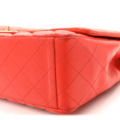 Chanel Lambskin Quilted Maxi Single Flap Red 10 of 15