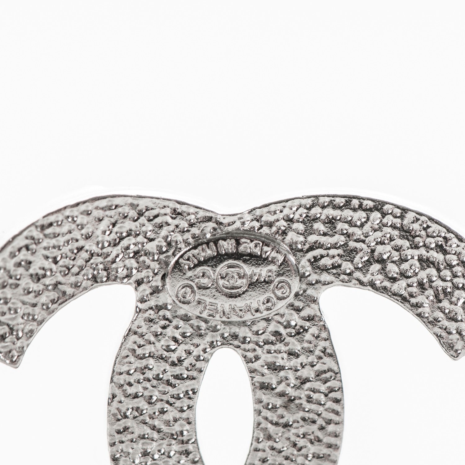 Chanel Baguette Crystal CC Earrings Silver 6 of 6