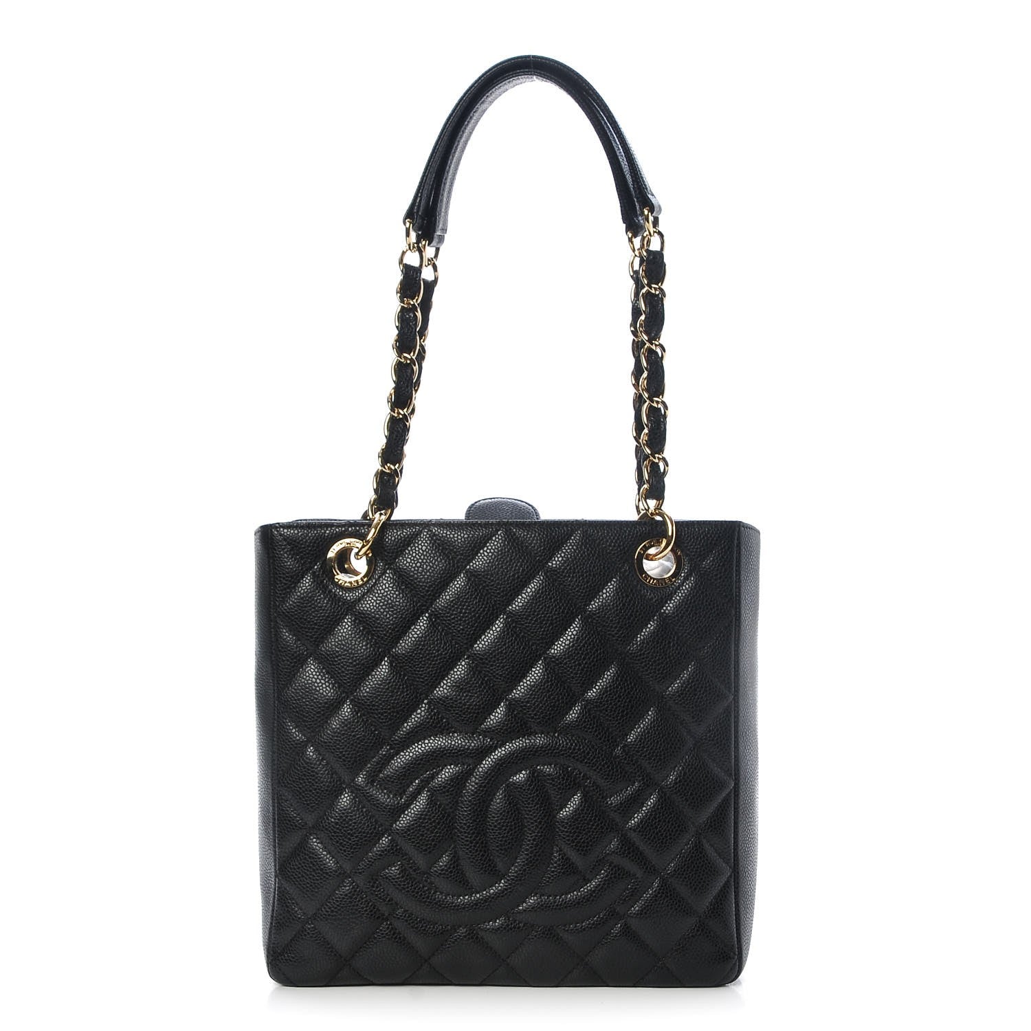 Chanel Caviar Quilted Petit Shopping Tote PST Black 1 of 8