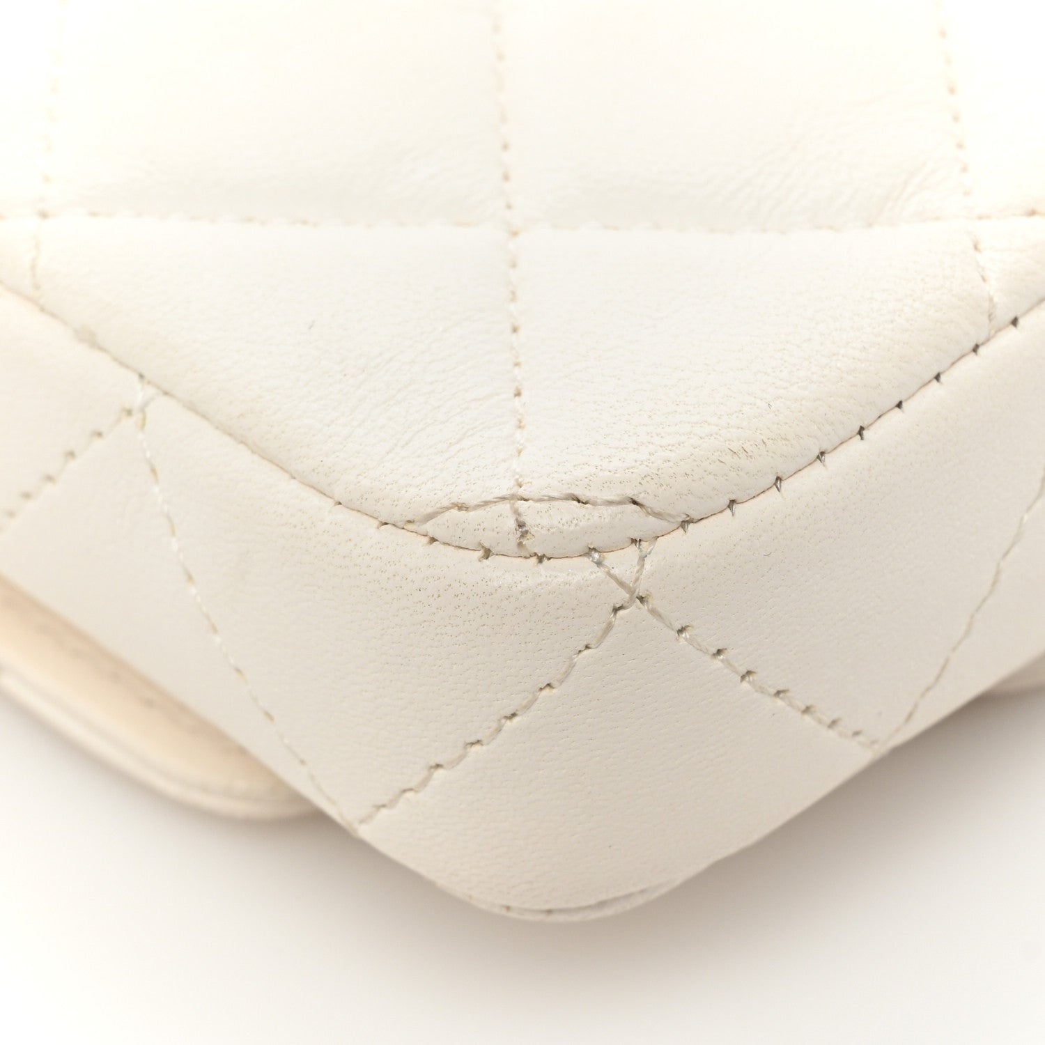 Chanel Lambskin Enamel Quilted Mini Chain Belt Bag White 15 of 19
