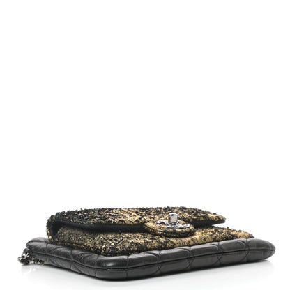 Chanel Lambskin Mineral Nights Wristlet Gold Black 4 of 9