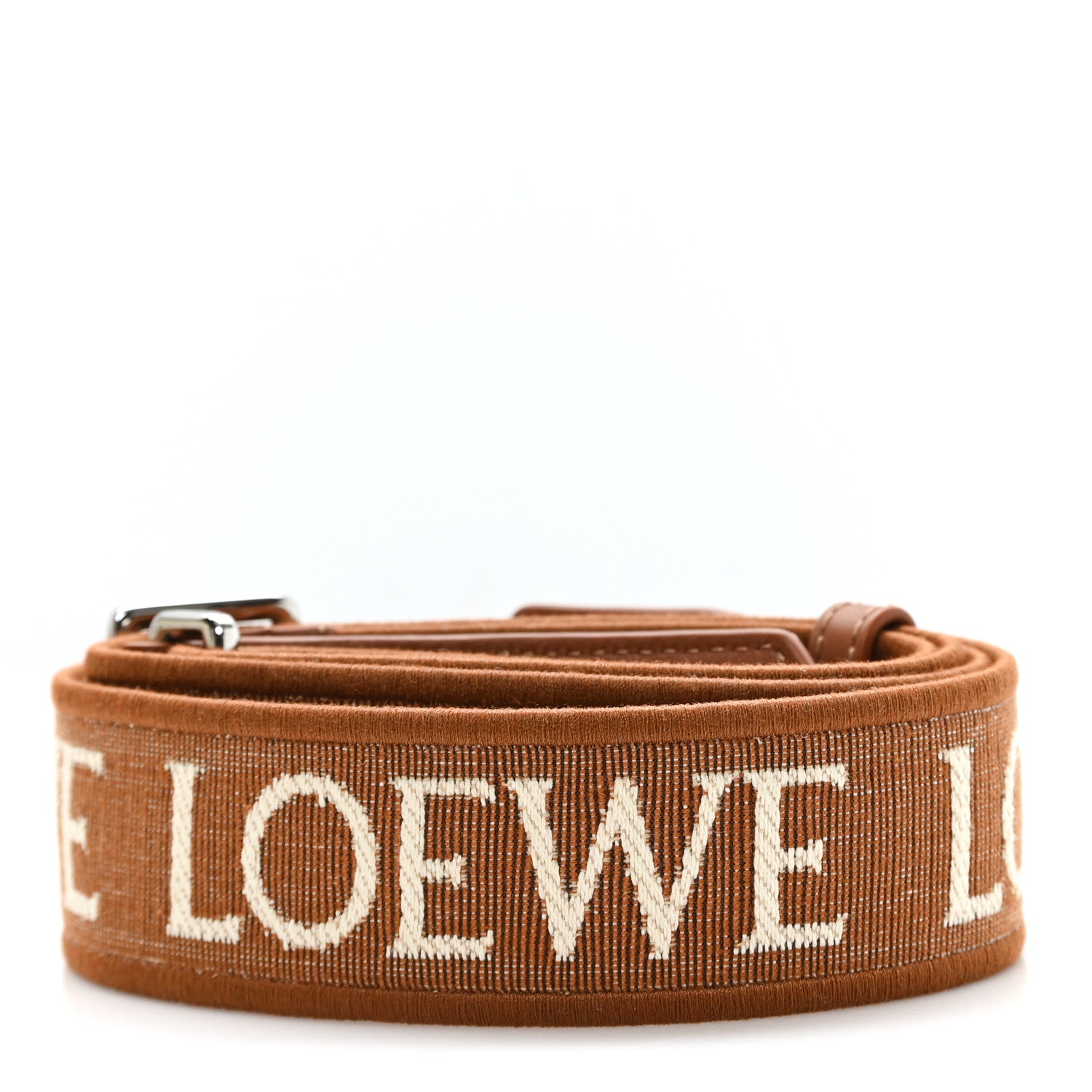 Loewe Calfskin Jacquard Anagram Strap Tan 2 of 4