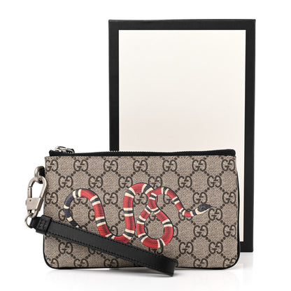 Gucci GG Supreme Monogram Kingsnake Zip Pouch Black 10 of 10