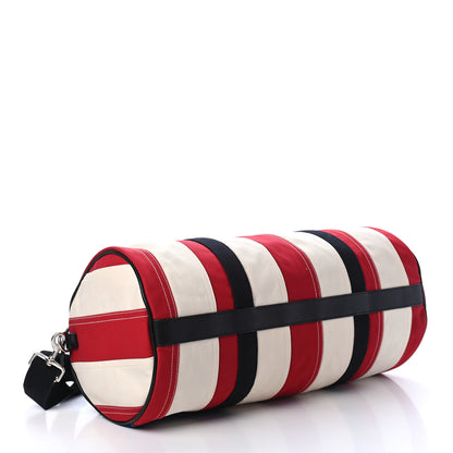 Saint Laurent Canvas American Flag Barrel Bag Red Blue 3 of 4