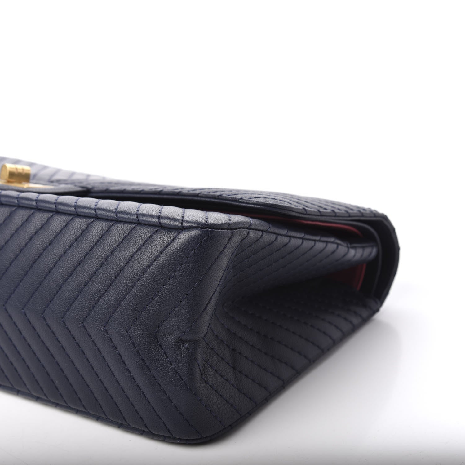 Chanel Sheepskin Chevron Quilted 2.55 Reissue 227 Flap Navy Blue 7 of 12