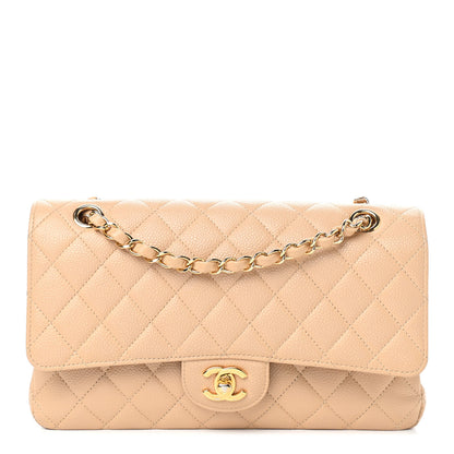 Chanel Caviar Quilted Medium Double Flap Beige Clair 1 of 11