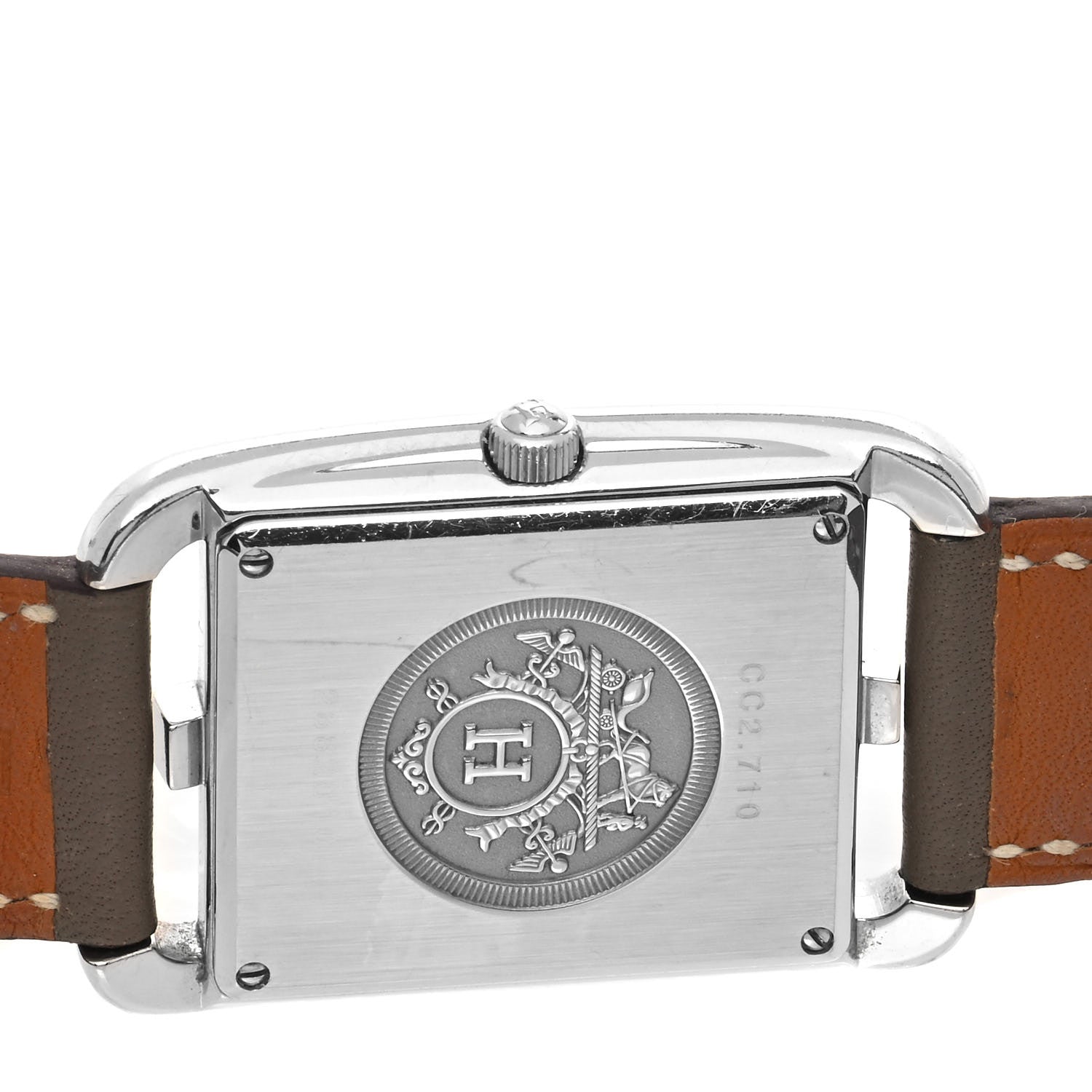 Hermes Stainless Steel Swift 29mm Cape Cod Double Tour Quartz Watch Etoupe 4 of 5