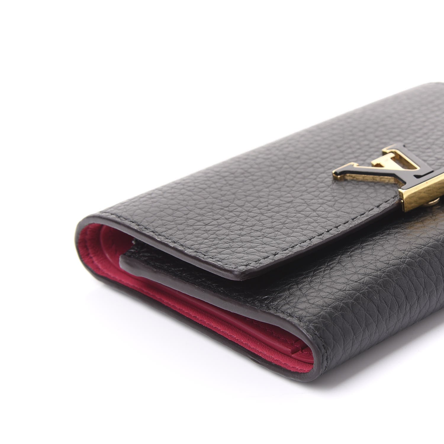 Louis Vuitton Taurillon Capucines Compact Wallet Black 8 of 10