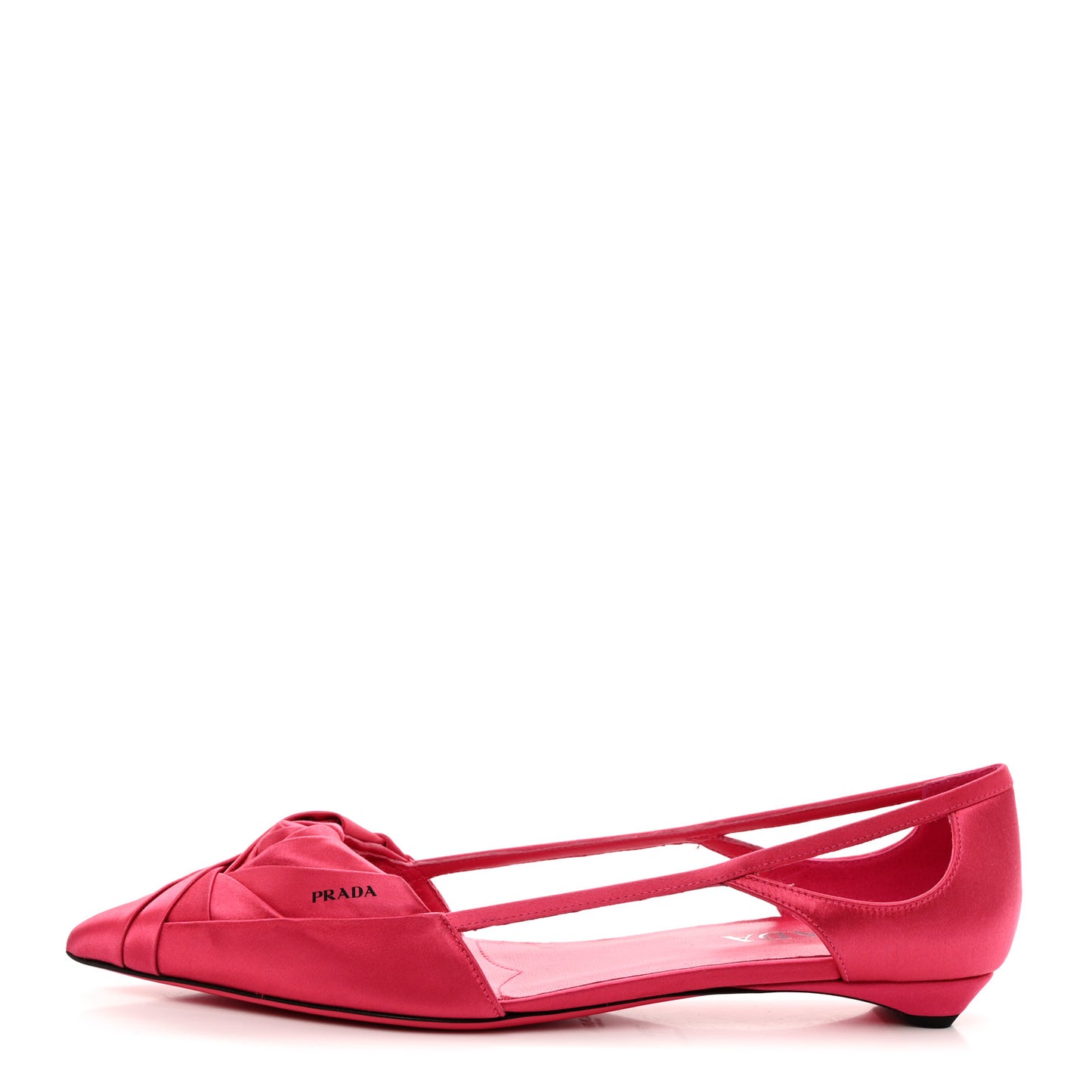 Satin Cut-Out Flower Ballerina Flats 39.5 Peonia