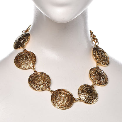 Chanel 31 Rue Cambon Paris CC Medallion Necklace Gold 2 of 5