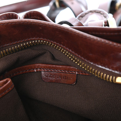 Burberry House Check Bridle Calfskin Belted Satchel Brown 7 of 10