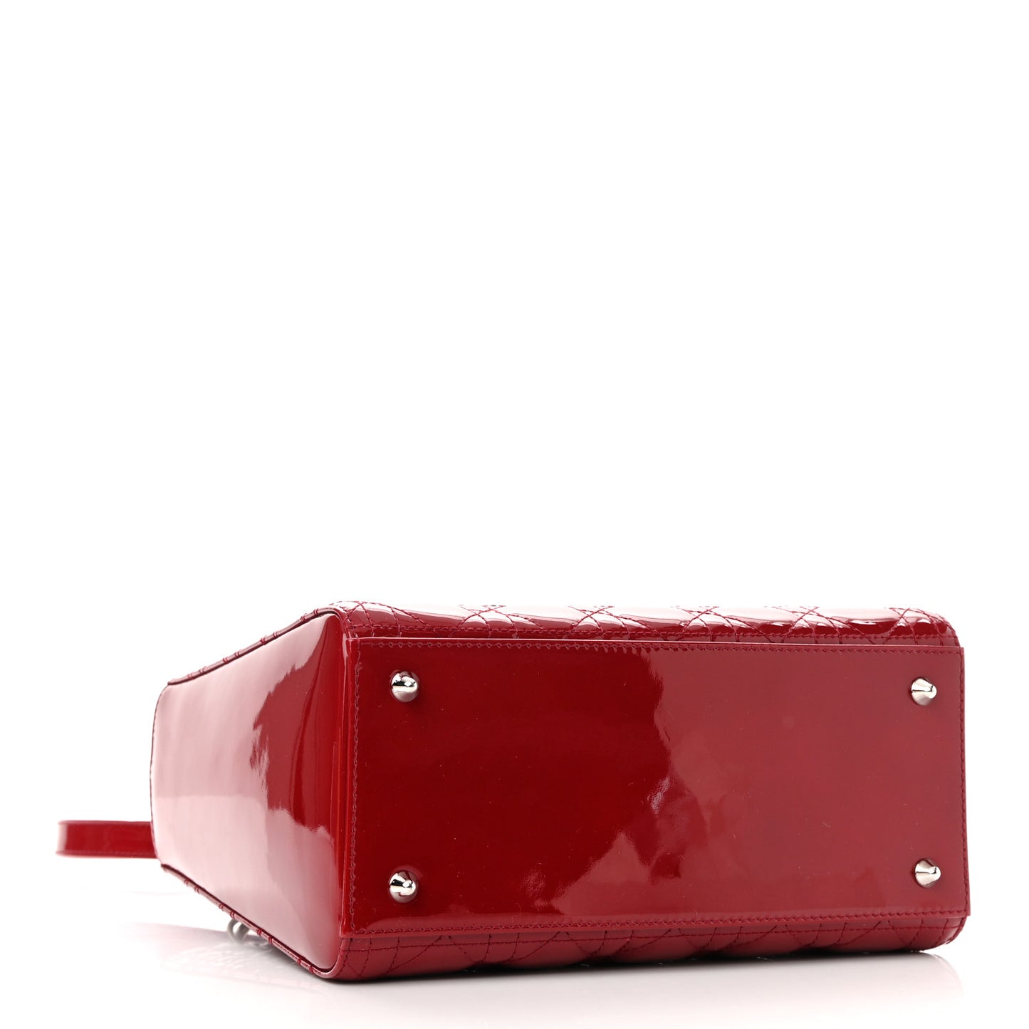 Patent Cannage Medium Lady Dior Red