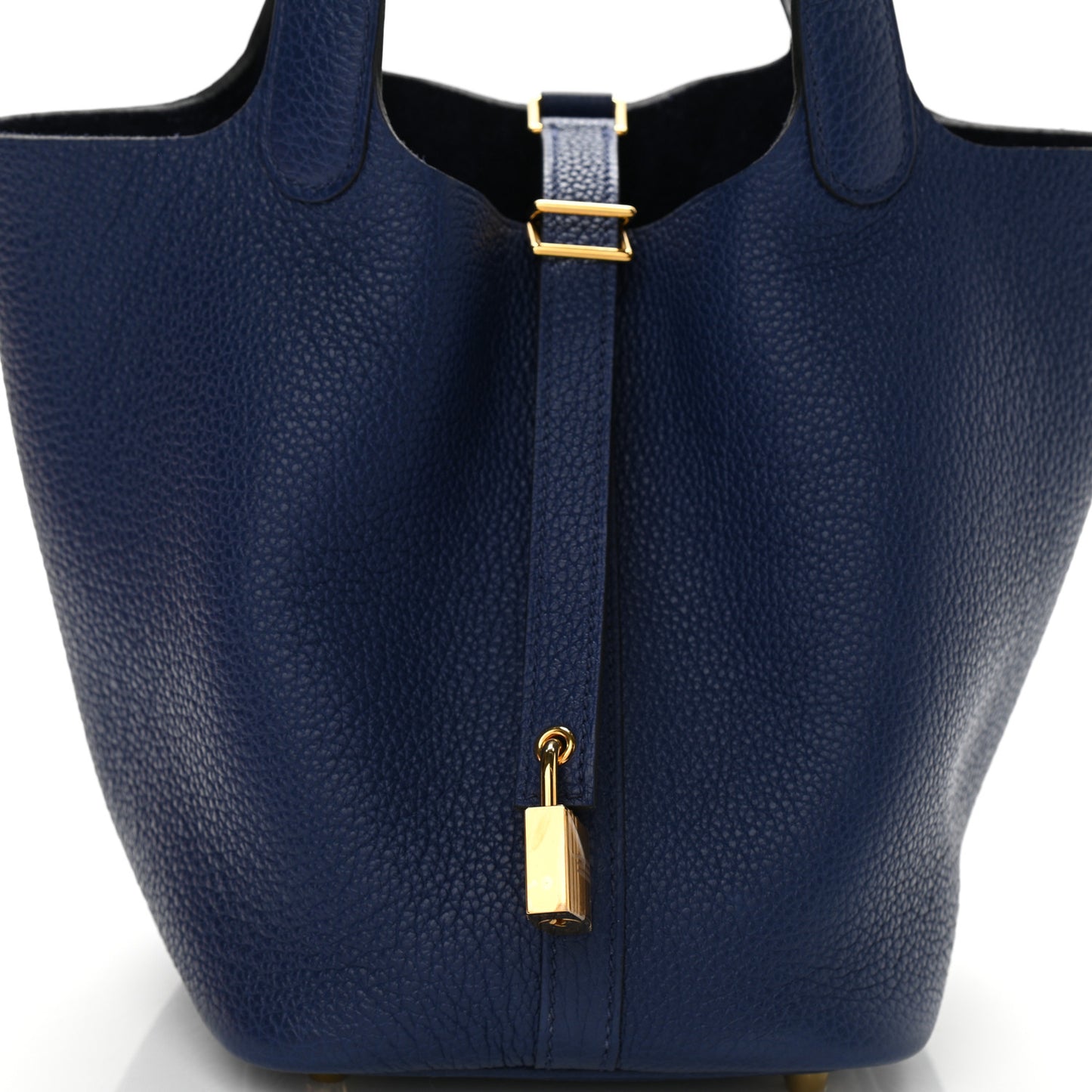 Taurillon Clemence Picotin Lock 18 PM Bleu Saphir