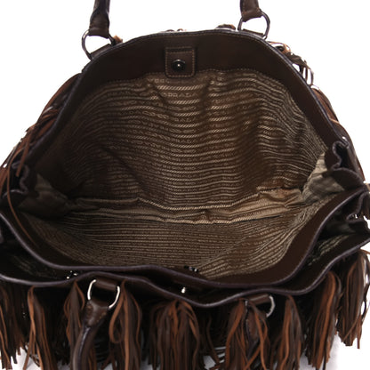Prada Nappa Fringe Shopping Tote Noce 5 of 12