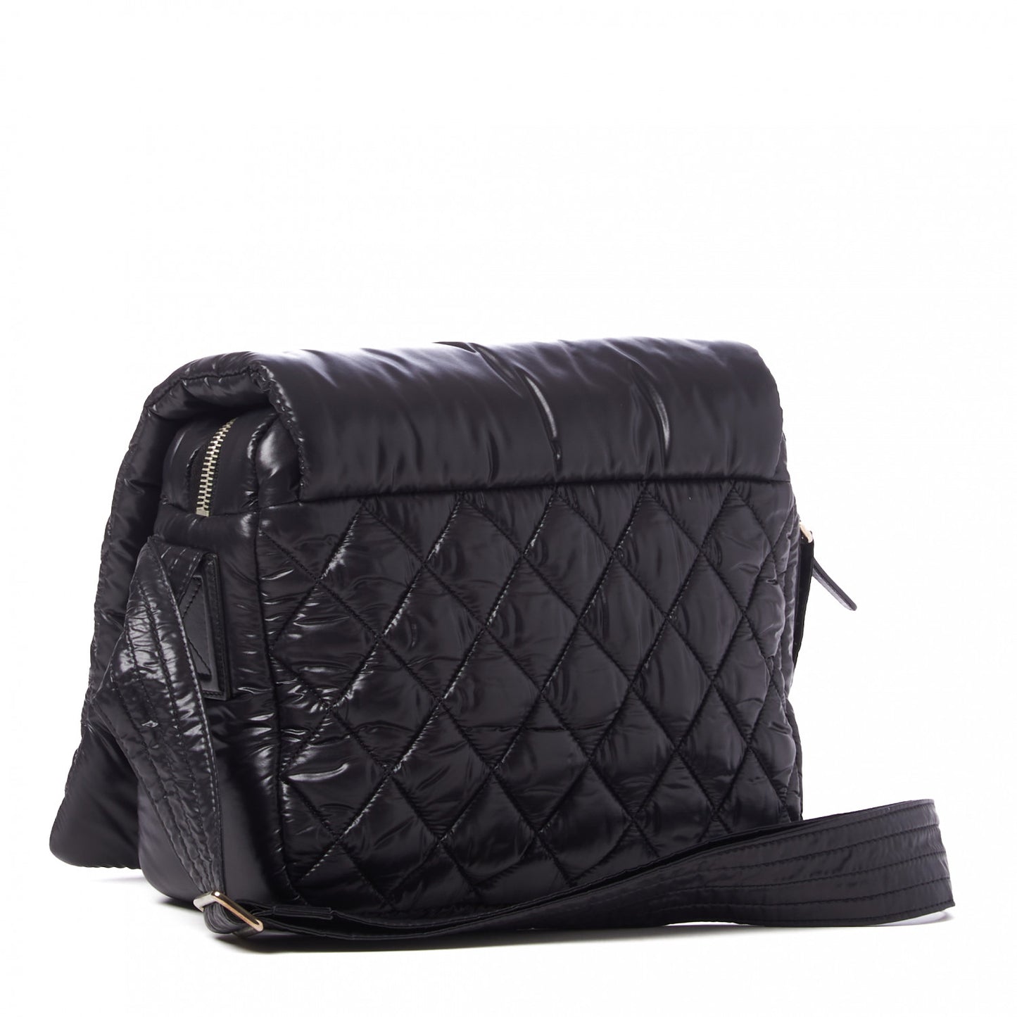 Nylon Small Coco Cocoon Messenger Bag Black