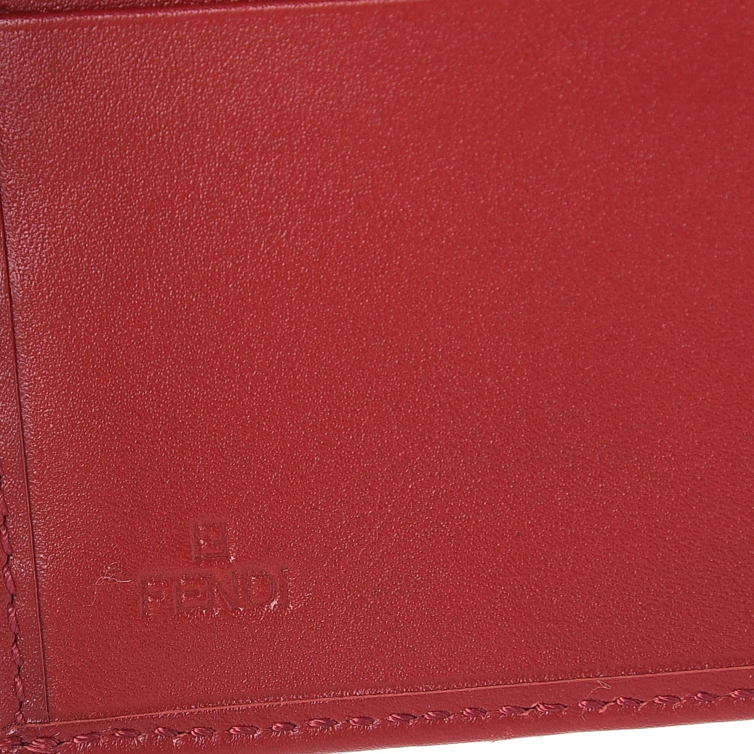 Fendi Zucca Continental Wallet Tobacco Rosso 6 of 9