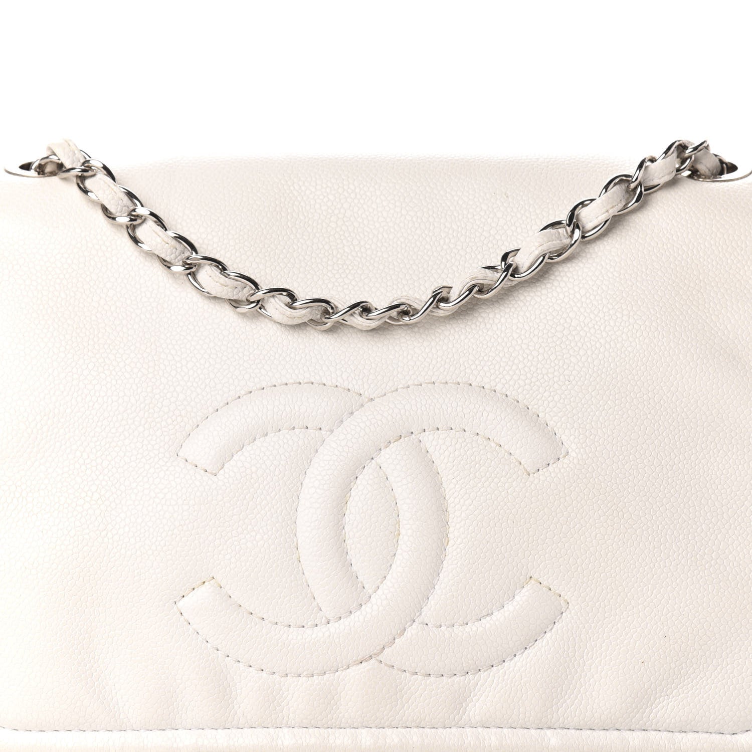 Chanel Caviar Large Timeless CC Flap White 11 of 11