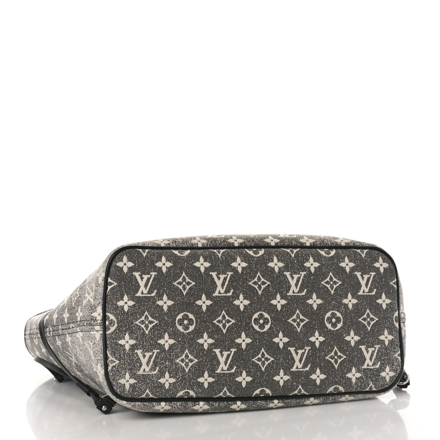 Denim Monogram Jacquard Neverfull MM Grey