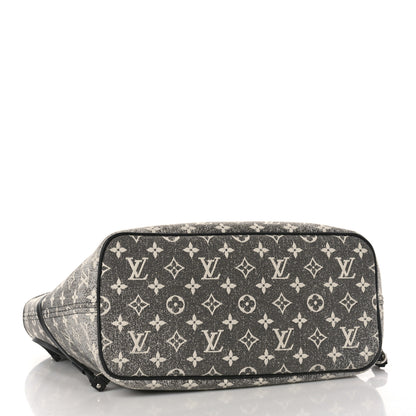 Louis Vuitton Denim Monogram Jacquard Neverfull MM Grey 5 of 9