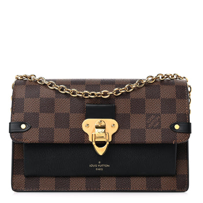 Louis Vuitton Damier Ebene Vavin Chain Wallet Black 1 of 10