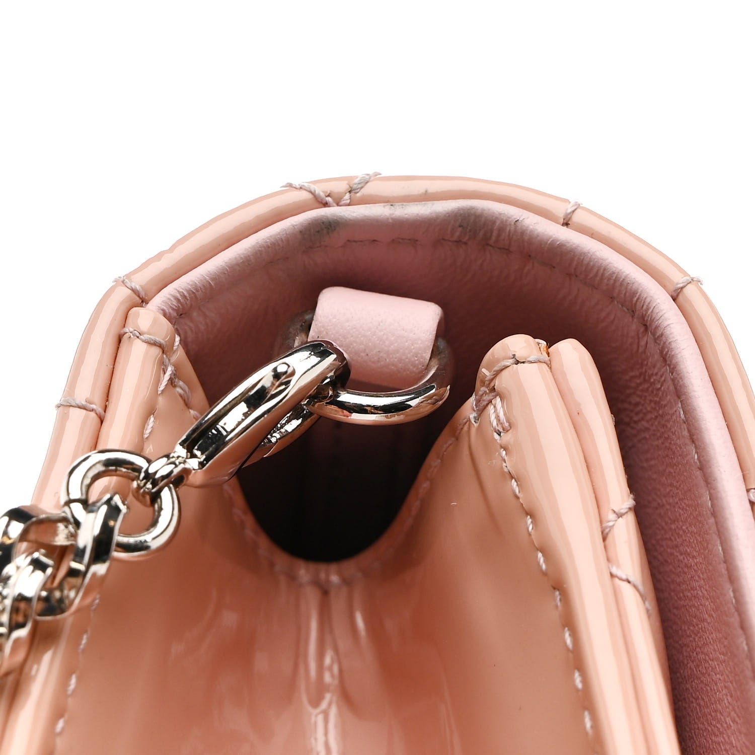 Christian Dior Patent Cannage Miss Dior Promenade Pouch Pink 12 of 16