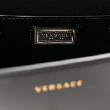 Versace Calfskin Medallion Tribute Shoulder Bag  Black 6 of 9