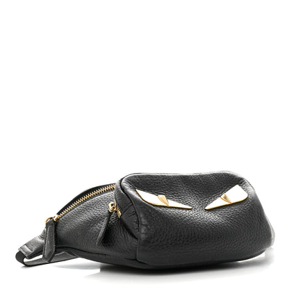 Fendi Cuoio Romano Metal Bug Eyes Pocket Belt Bag Black 4 of 14