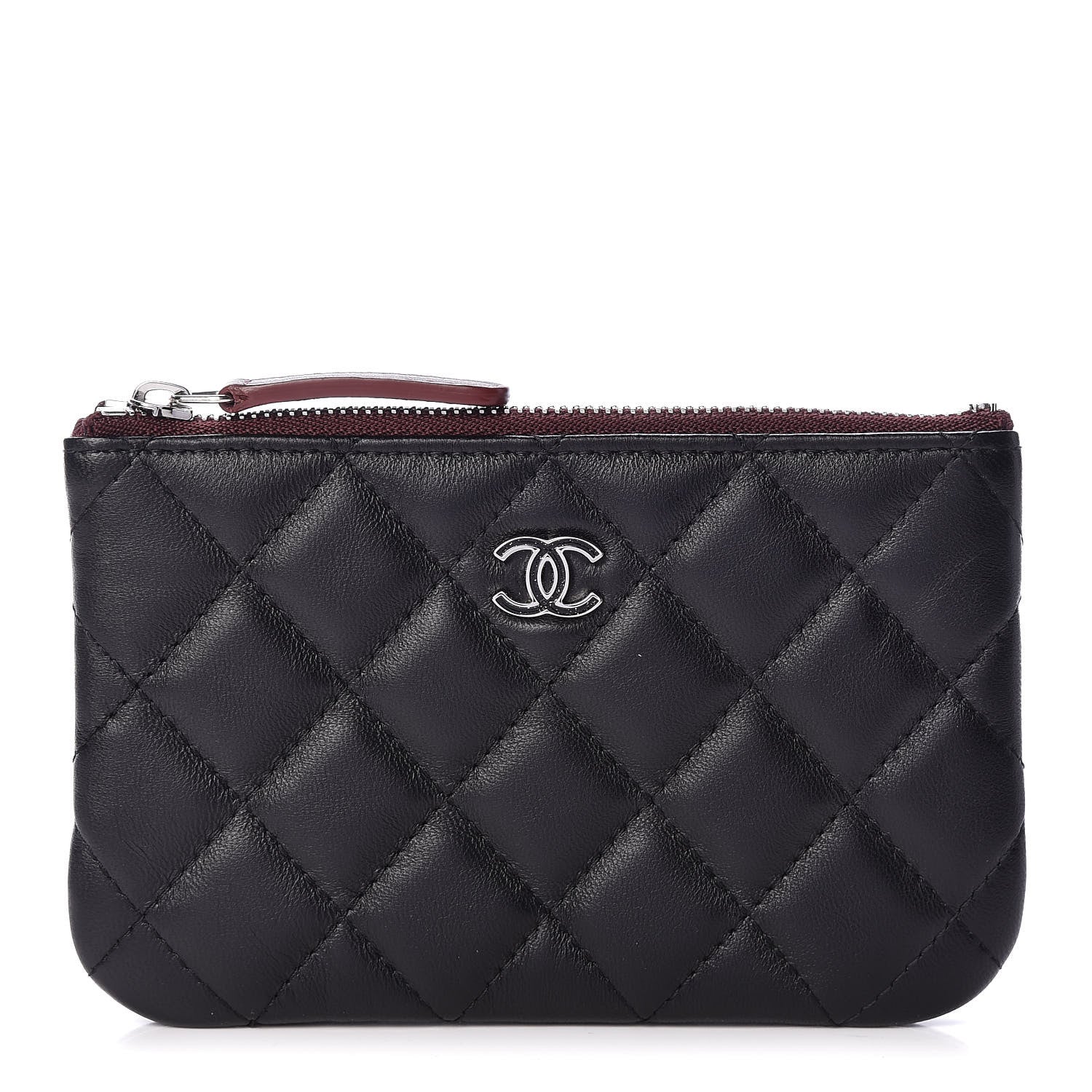 Chanel Lambskin Quilted Small Cosmetic Case Black 1 of 14