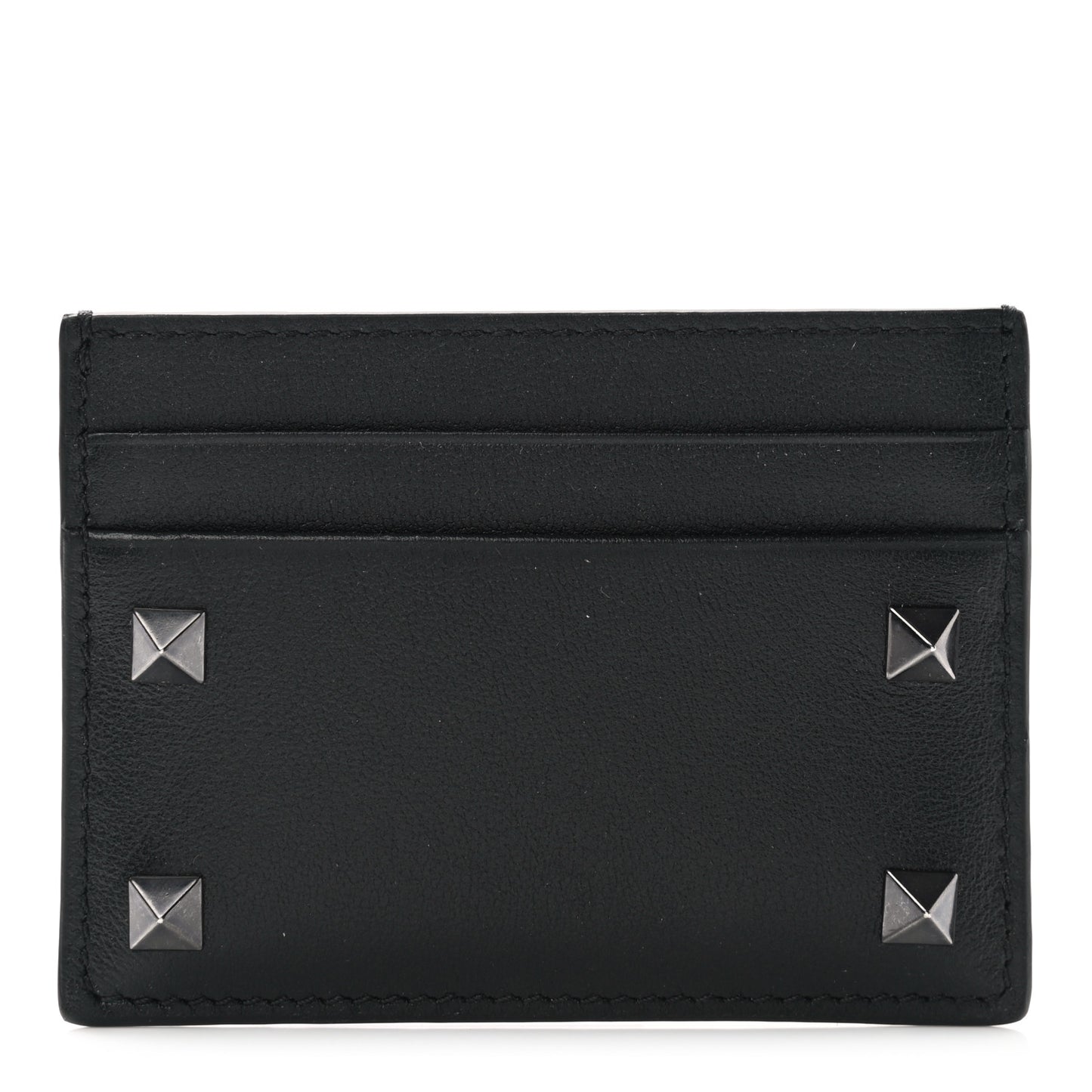 Vitello Rockstud Card Holder Black