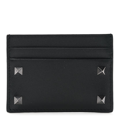 Valentino Garavani Vitello Rockstud Card Holder Black 1 of 6