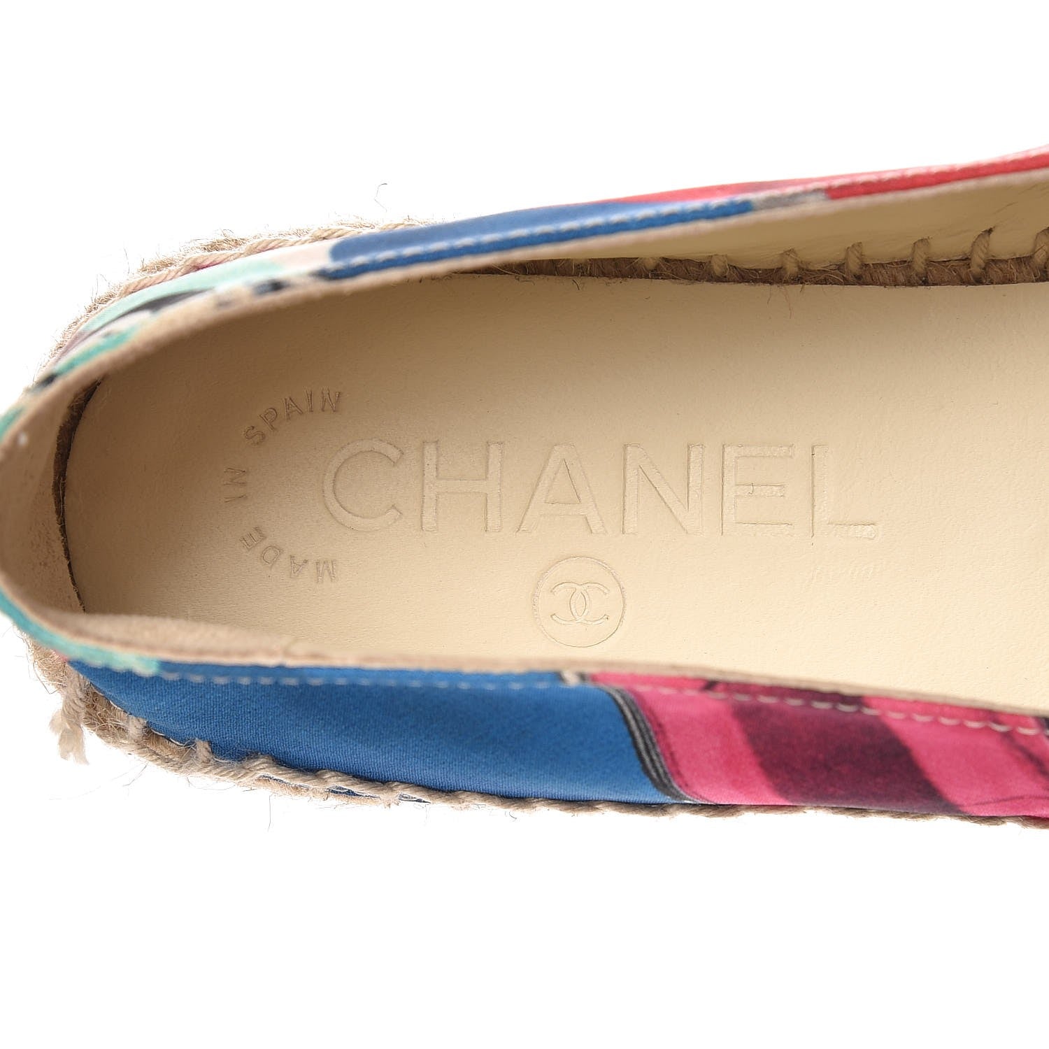 Chanel Crepe Patent CC Espadrilles 37 Multicolor Black 6 of 11