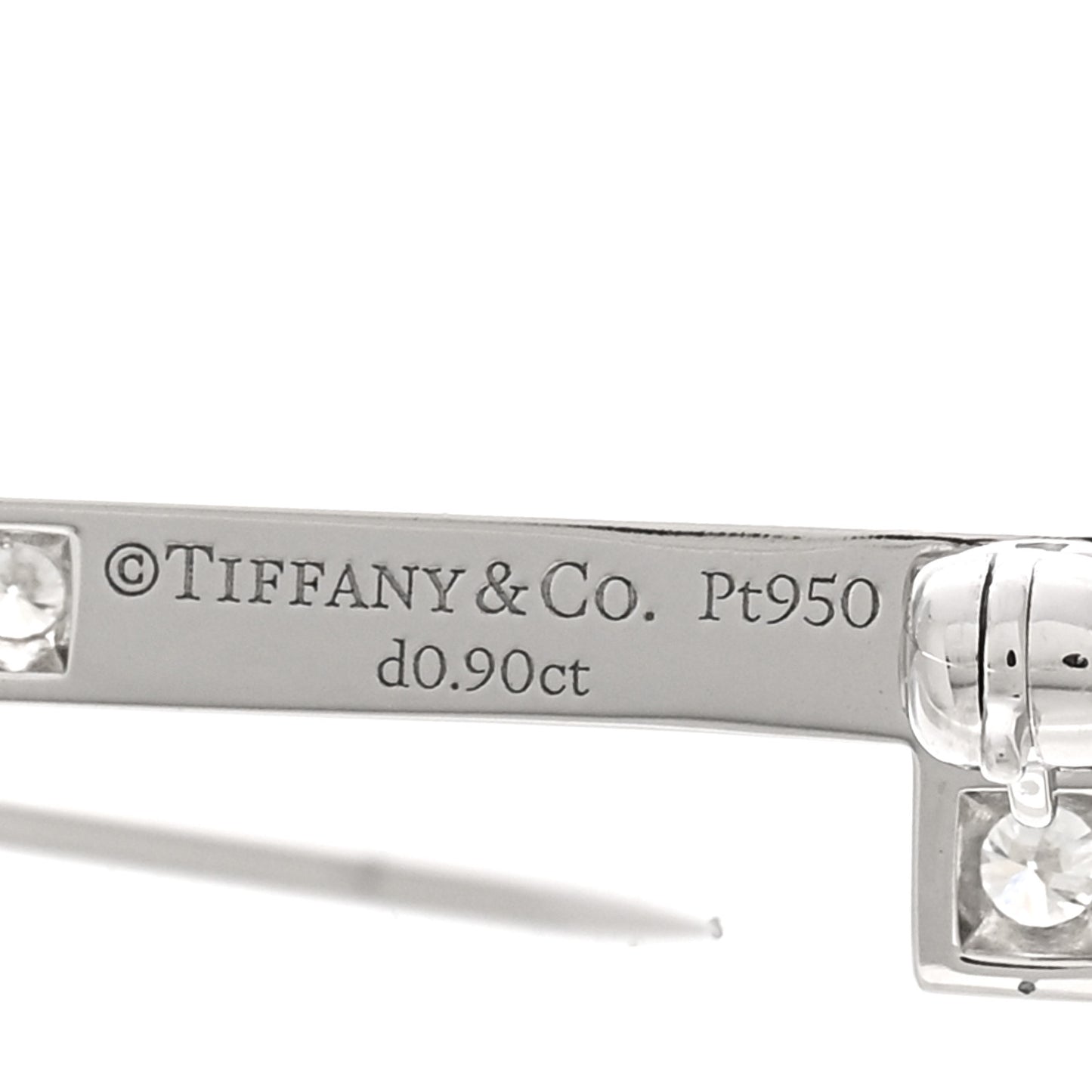 Platinum Diamond Fleur de Lis Key Brooch