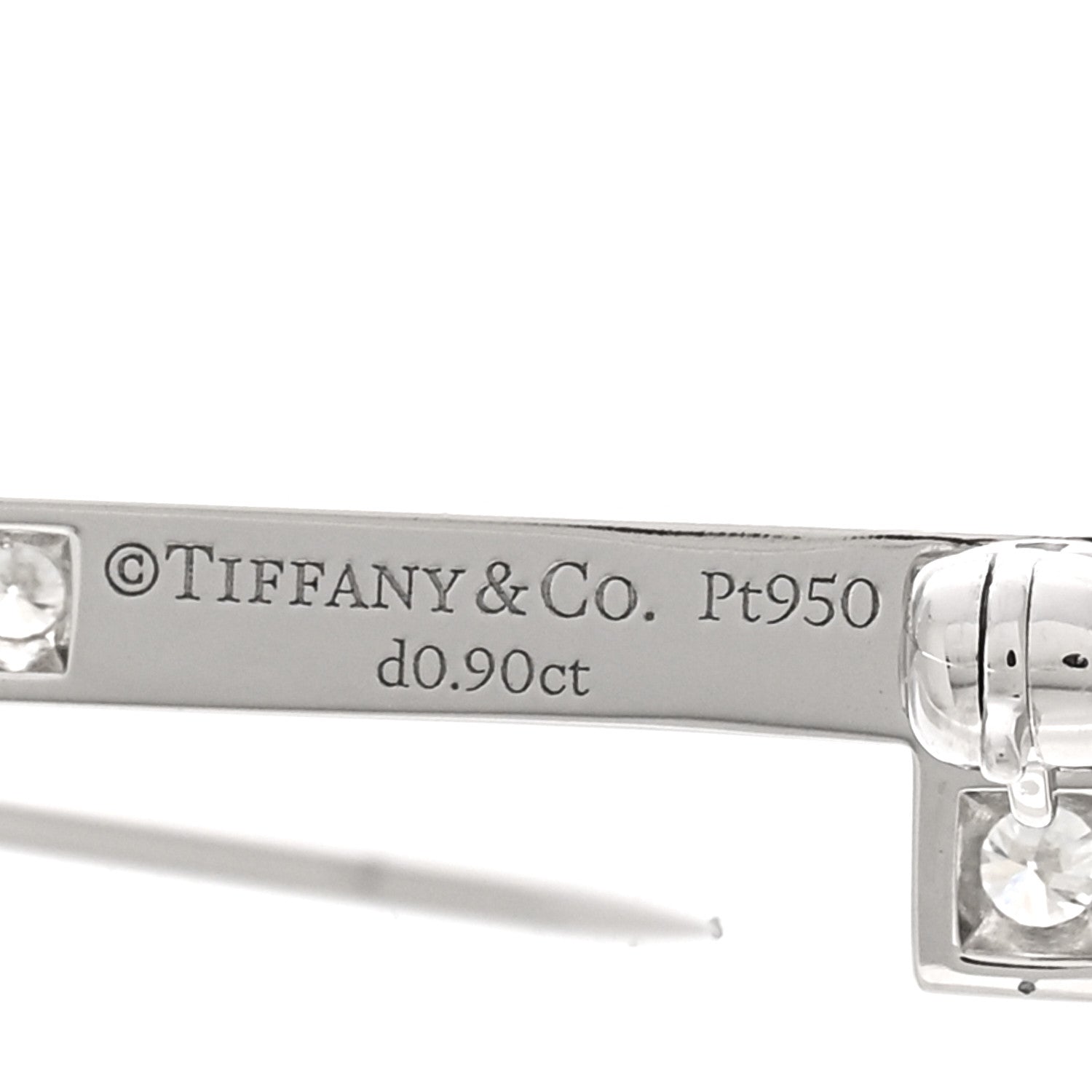 Tiffany Platinum Diamond Fleur de Lis Key Brooch 4 of 5
