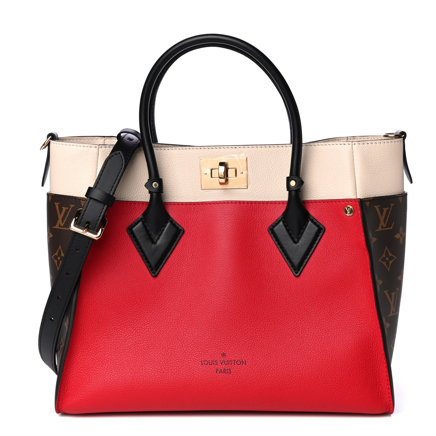 Calfskin Monogram On My Side Pirate Red