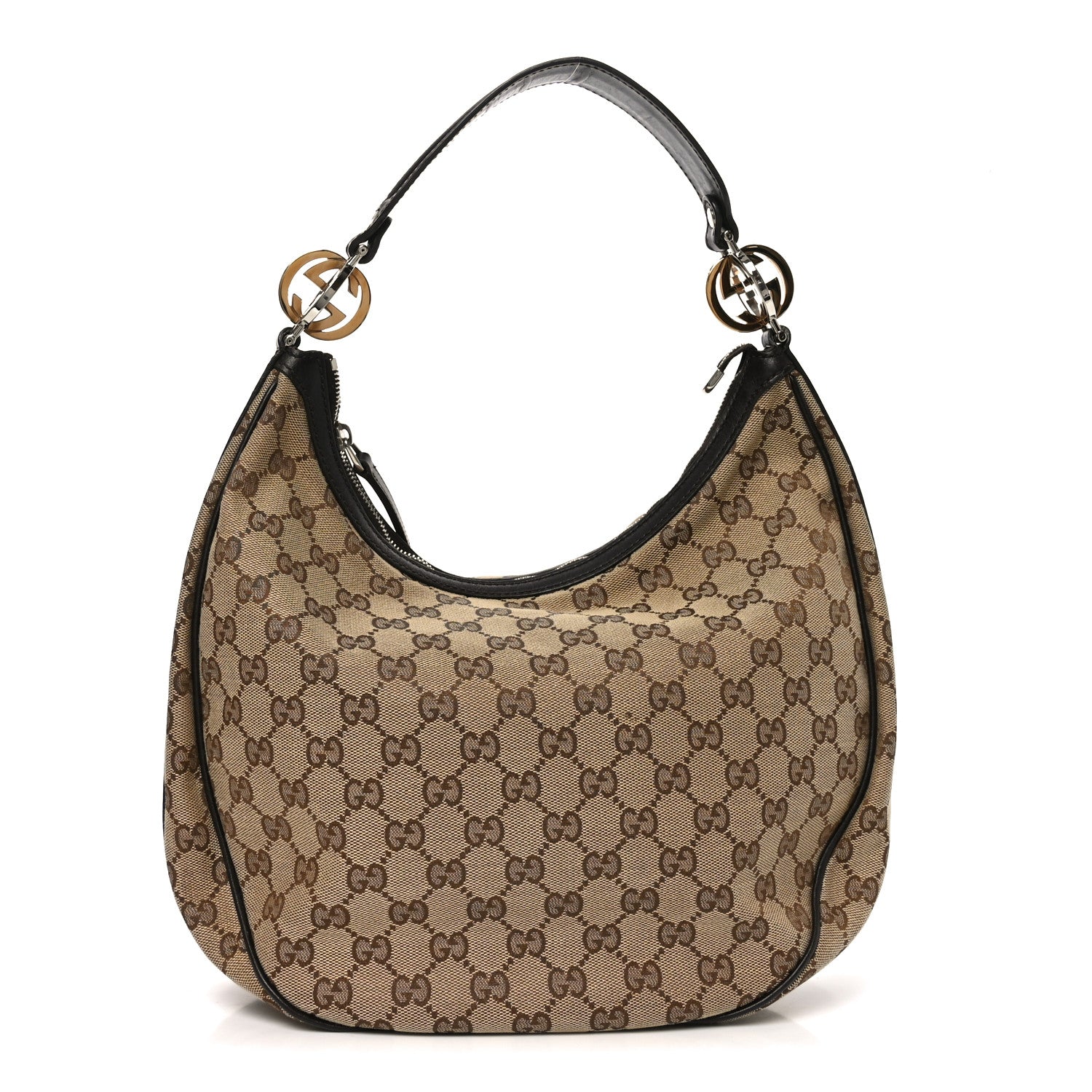 Gucci Monogram Medium GG Twins Hobo Dark Brown 1 of 10